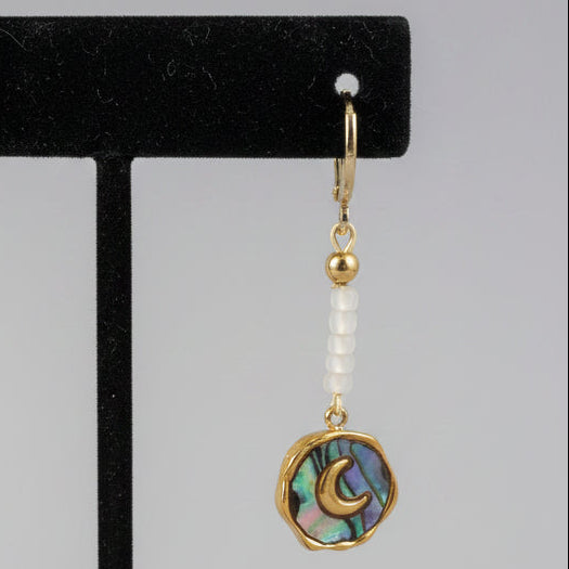 Moon at Midnight Dangle Earrings