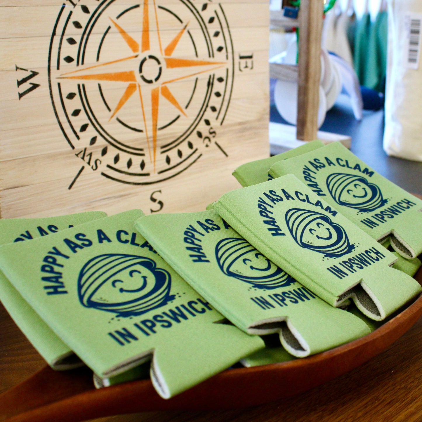 Happy As A Clam Koozie