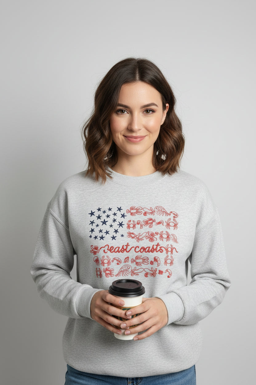 Sea to Shining Sea Mock Neck